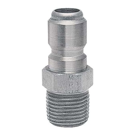Straight-Through Quick Connect Plug, 1/4 in MNPT, Brass MPN:25MPB