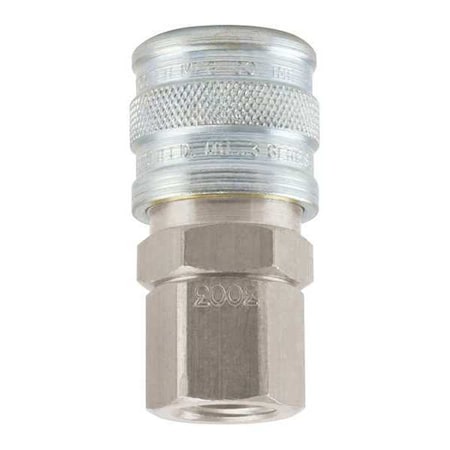 Manual Industrial Socket, 1/4 in FNPT, 303 Stainless Steel MPN:3003S/S