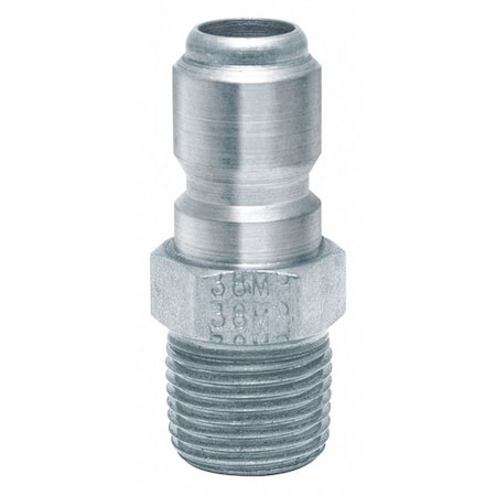 Quick Connect Plug, Steel, 3/8 in MNPT MPN:38MP