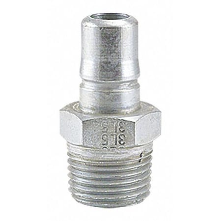 Quick Connect Plug, 3FRL Series, 1/2 in Body Size, 1/4 in MNPT, Steel MPN:3L50