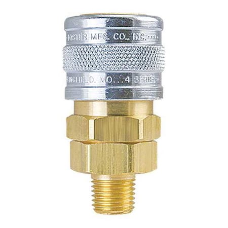 Manual Socket, 3/8 in x 1/2 in MPT, Brass/Steel MPN:4504