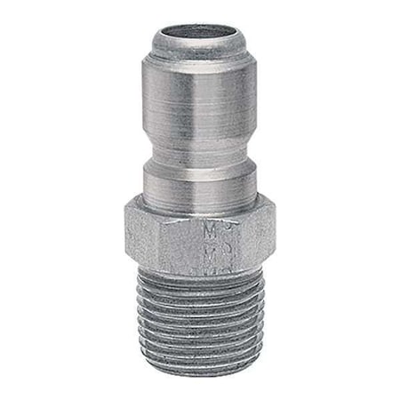 Quick Connect Plug, Industrial Interchange, 1/2 in MPT, 303 Stainless Steel MPN:50MPS
