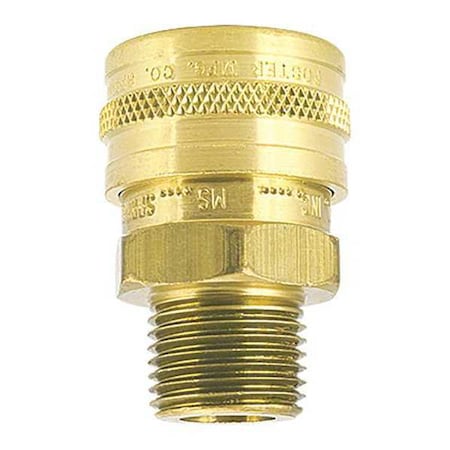 Quick Connect Socket, Straight-Through, Brass, 3/4 in MPT MPN:75MS