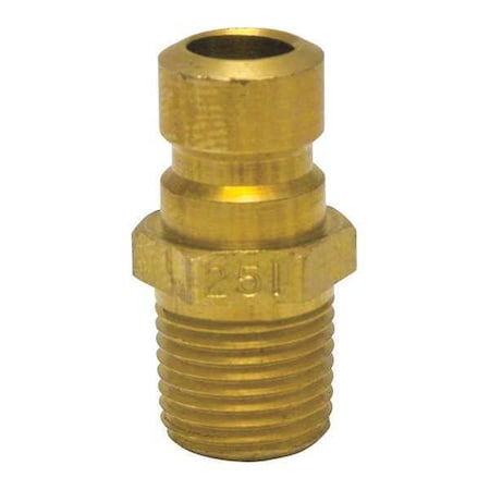 Quick Connect Plug, 1/4 in, 1/8 in MNPT, Brass MPN:FP251