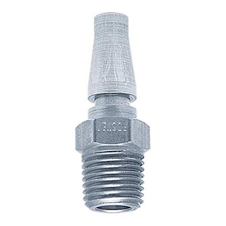 Hose Stem Plug Coupler, Standard Twist and Lock, 1/4 in x 1/4 in MPT, Steel MPN:SHD10