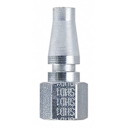 Hose Stem Plug Coupler, Standard Twist and Lock, 1/4 in x 1/4 in FPT, Steel MPN:SHD11