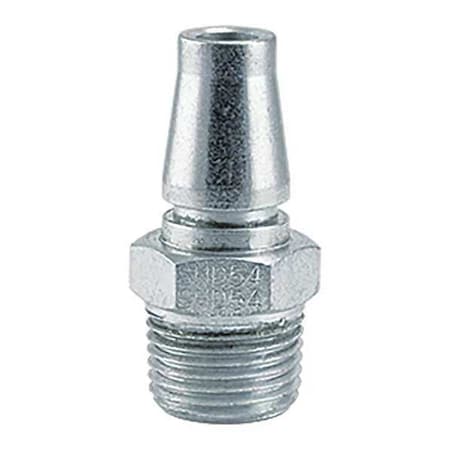 Quick Connect Plug, Industrial Interchange, 1/2 in Body, 1/2 in MNPT, Steel MPN:SHD54