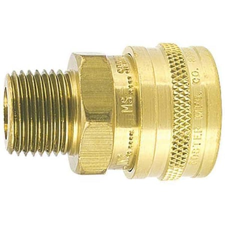 Straight-Thru Socket, 1/4 in MPT, Brass MPN:25MS