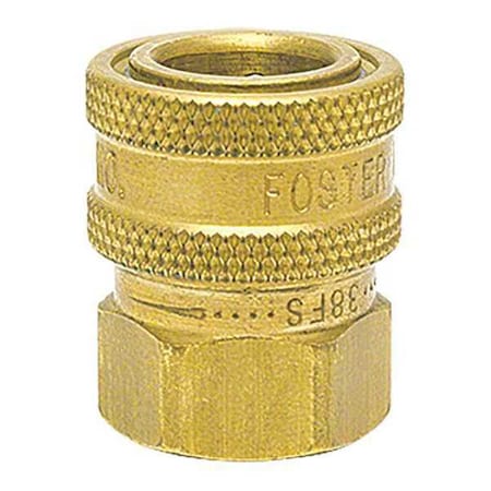 Straight-Thru Socket, 3/8 in FPT, Brass MPN:38FS