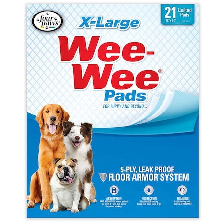 Wee-Wee Pads 21Pcs Extra Large Wht 28