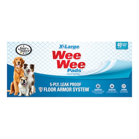 Wee-Wee Pads 40Pcs Extra Large Wht 28