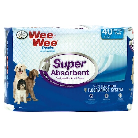 Wee-Wee Super Absorbent Pads 40Ct Wht 24 MPN:100517146