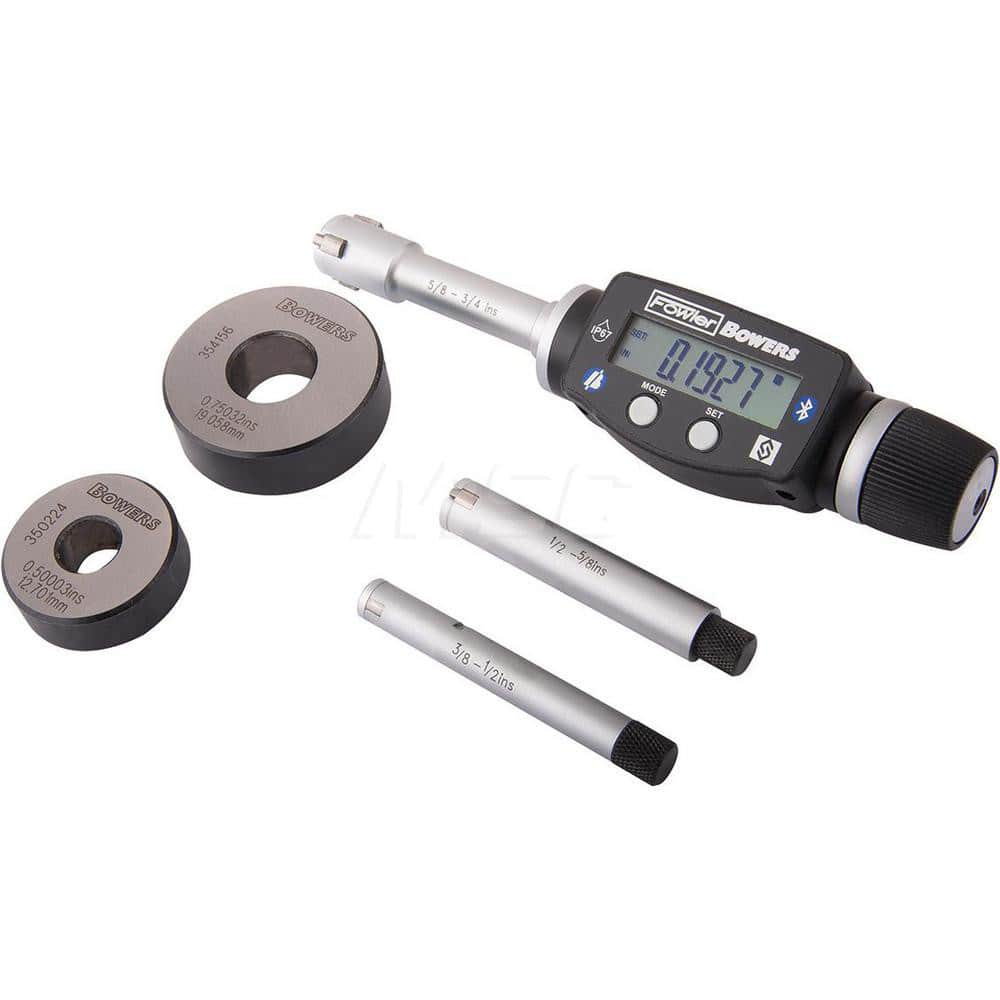 Electronic Bore Gage: 0.75 mm Measuring Range, 0.0002 mm Accuracy MPN:54367020BT