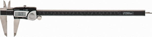 Electronic Caliper: 0in to 12in, 0mm to 300mm, ±0.0005in, ±0.01mm Resolution, No IP Rating, for Depth, Inside Diameter, Outside Diameter & Step MPN:54-100-112-2