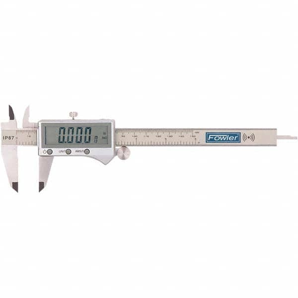 Electronic Caliper: 0in to 12in, 0mm to 300mm, ±0.0005in, ±0.01mm Resolution, IP67, for Depth, Inside Diameter, Outside Diameter & Step MPN:54-100-512-BT