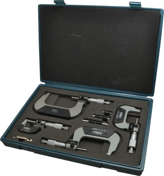 Mechanical Outside Micrometer Set: 0 to 4