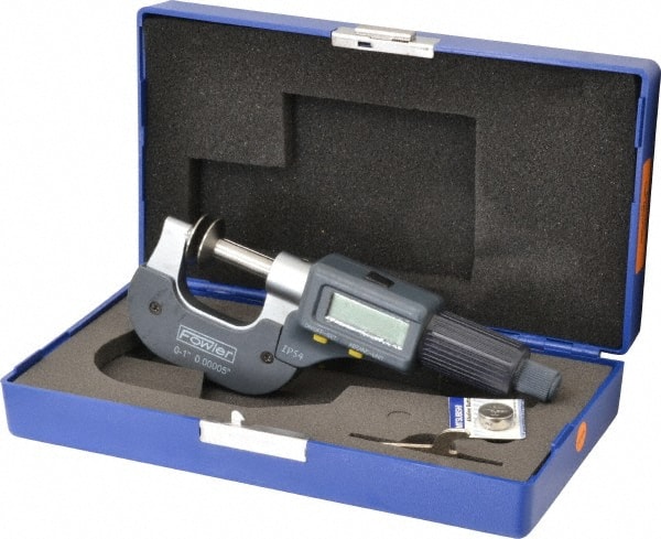 0 to 1 Inch, Ratchet Stop Thimble, IP54 Water Resistance, Electronic Disc Micrometer MPN:54-860-301-0