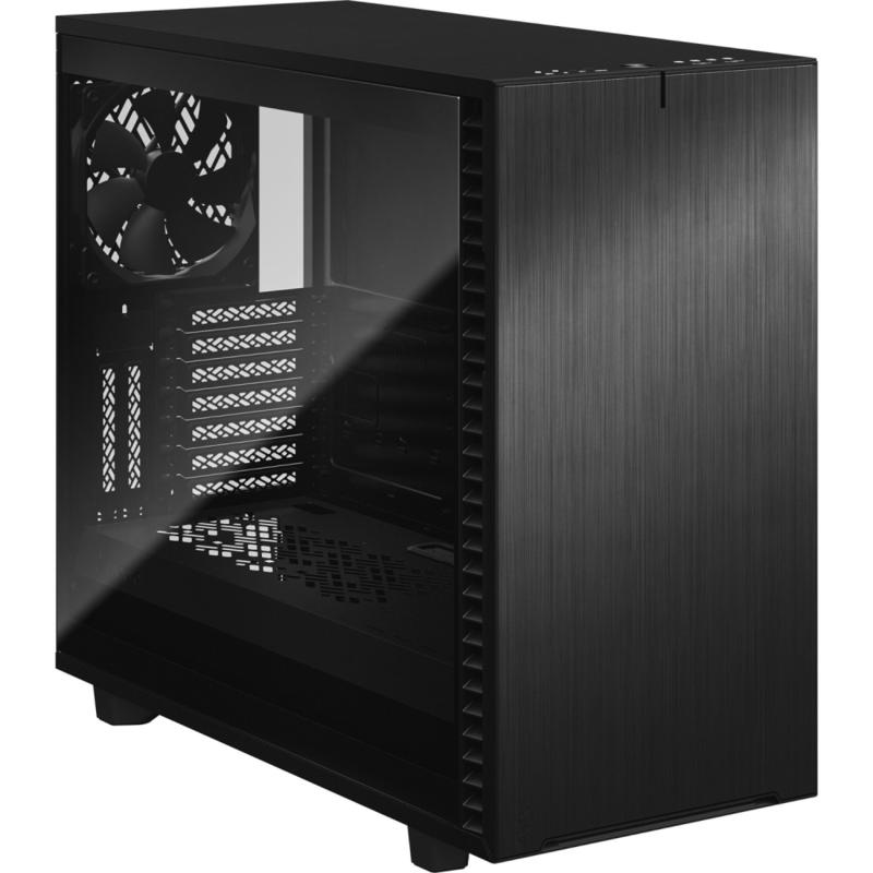 Fractal Design Define 7 Black TG Dark Tint - Mid-tower - Black - Steel, Anodized Aluminum, Tempered Glass - 9 x Bay - 4 x 5.51in x Fan(s) Installed - 0 - ATX, EATX, Micro ATX, Mini ITX Motherboard Supported - 9 x Fan(s) Supported MPN:FD-C-DEF7A-03