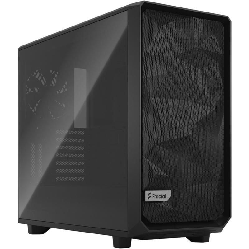 Fractal Design Meshify 2 Computer Case - Black - Steel, Tempered Glass - 8x Bay - 3x 5.51inxFan(s) Installed - FDCMES2A03 MPN:FD-C-MES2A-03