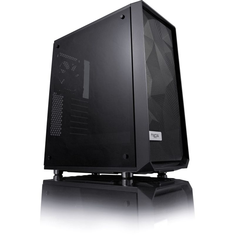 Fractal Design Meshify C Window Computer Case - Mid-tower - Black - Tempered Glass - 5 x Bay - 2 x 4.72in x Fan(s) Installed - ATX, Micro ATX, ITX Motherboard Supported - 7 x Fan(s) Supported - 2 x Internal 3.5in Bay - 3 x Internal 2.5in Bay - 7x Slot(s) 