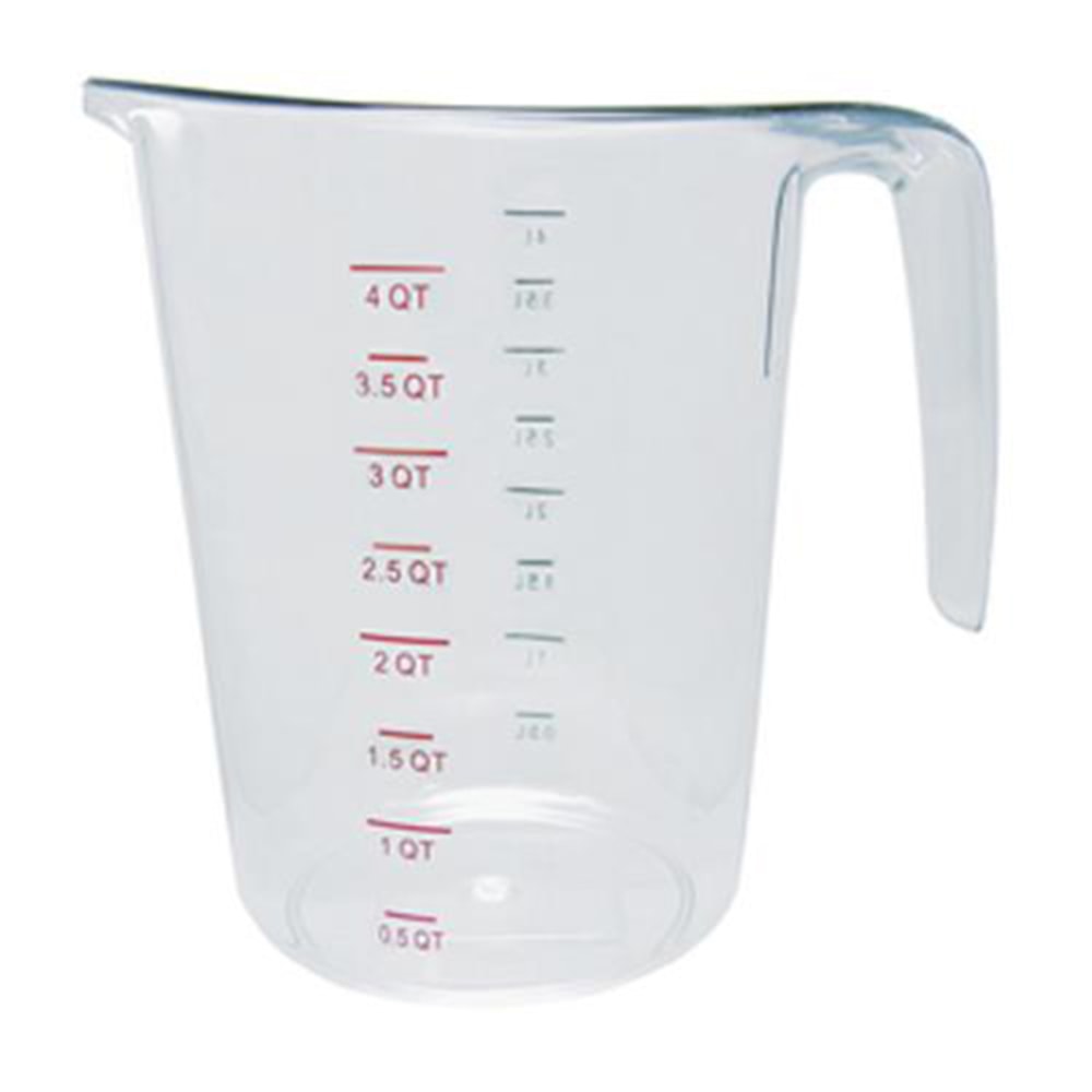 Update International Polycarbonate Measuring Cup, 4 Qt, White MPN:MEA-400PC