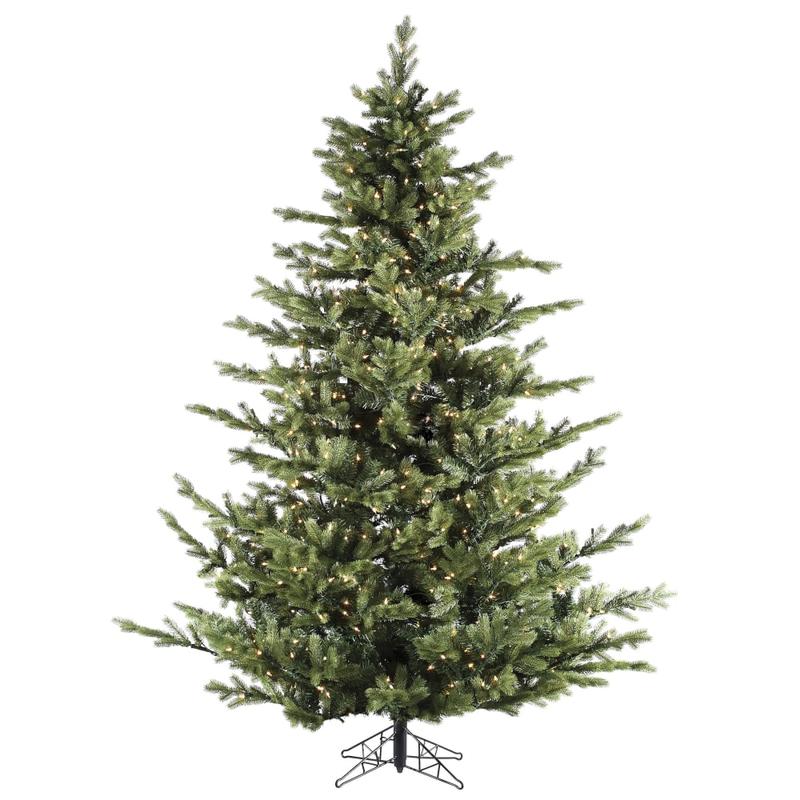 Fraser Hill Farm 7 1/2ft Foxtail Pine Artificial Christmas Tree With Multi-Color LED String Lighting And Stand, Green/Black MPN:FFFX075-6GREZ