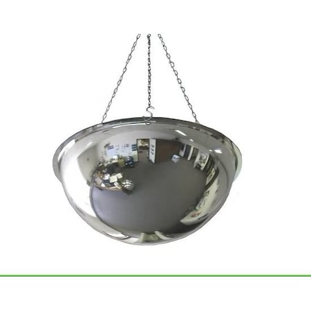 Full Dome Safety Mirror, Acrylic, 36 in, No Backing, Round, 360 Degrees Viewing Angle MPN:DOME-X-36