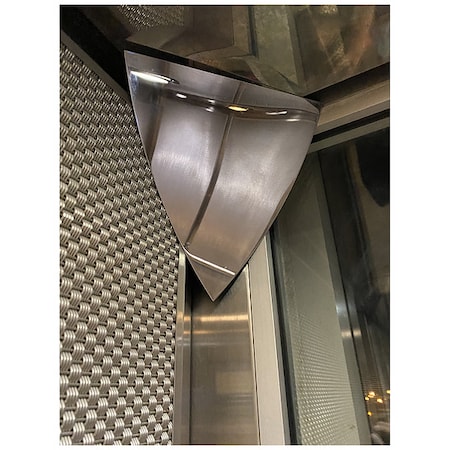 Elevator Convex Mirror, Stainless Steel, 10 in, Galvanized Steel, Round, 10 Degrees Viewing Angle MPN:ME-10