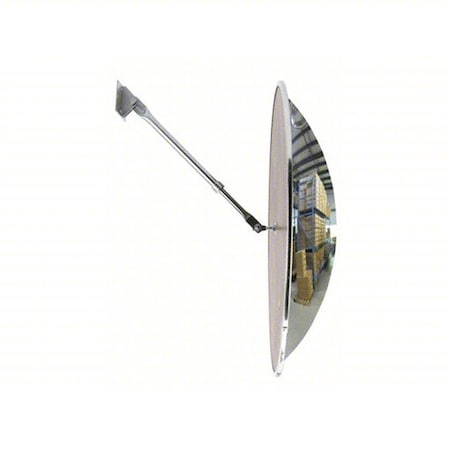 Convex Security Mirror, Polycarbonate, 36 in, Plastic, Round, 180 Degrees Viewing Angle MPN:PC-P-36-T