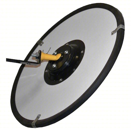 Convex Security Mirror, Acrylic, 18 in, Hardboard, Round, 180 Degrees Viewing Angle MPN:PLX-18