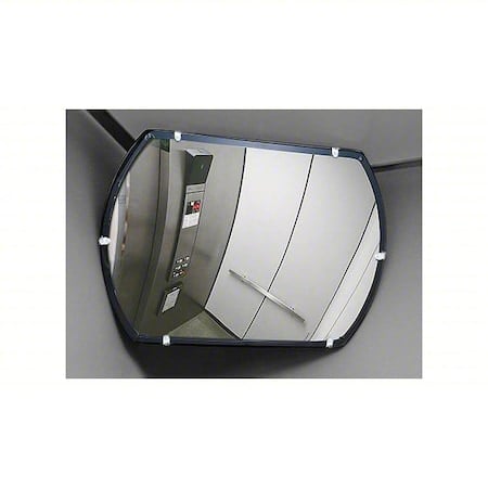 Convex Security Mirror, Acrylic, Not Applicable, Hardboard, Rectangular, 180 Degrees Viewing Angle MPN:PLXR-2030