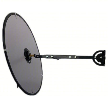 Convex Security Mirror, Acrylic, 30 in, Hardboard, Round, 180 Degrees Viewing Angle MPN:PLXR-36-DT