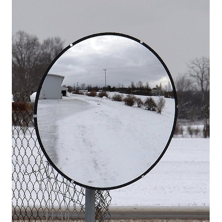 Convex Security Mirror, Acrylic, 36 in, Plastic, Round, 180 Degrees Viewing Angle MPN:PLXR-P-36