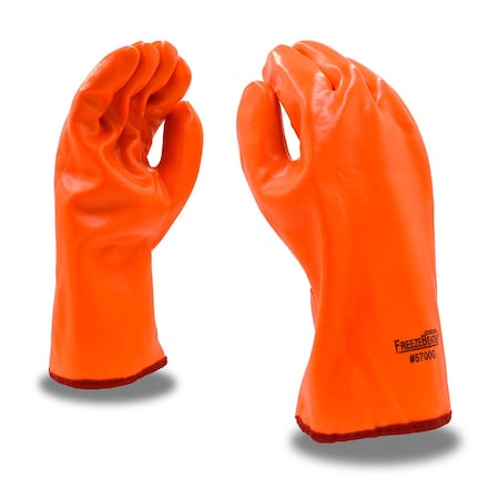 Leather Glove, Single Dipped, Orange, PK12 MPN:5700G