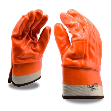Leather Glove, Single Dipped, Orange, PK12 MPN:5710F/C