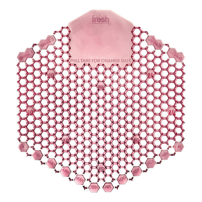 Fresh Products Wave 3-D Urinal Deodorizer Screens, Spiced Apple, Red, Box Of 10 MPN:FRS3WDS60SAP