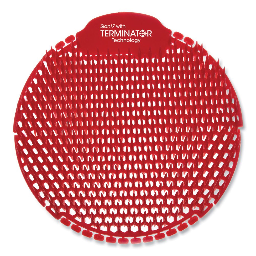Fresh Products Slant7 with Terminator Urinal Screen, Evergreen Scent, Red, 5/Box MPN:S7-F-005I030M-82-AAA10-00