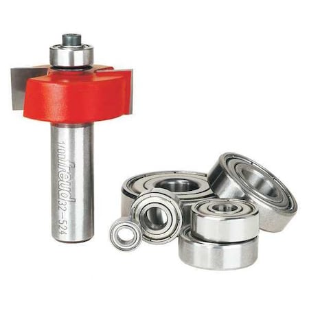 Rabbeting Router Bit, 1/2 Shank Dia. In. MPN:32-524