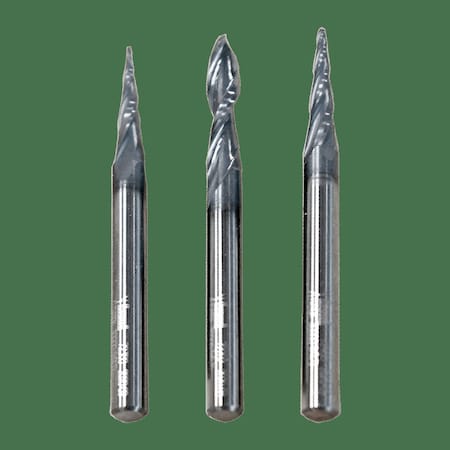 CNC Fine Detail Router Bit Set, 3-Piece MPN:87-308