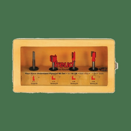 Piece Undersized Plywood Bit Set (1/4