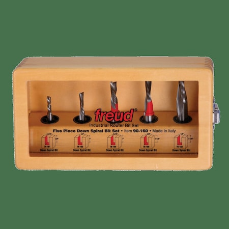 Piece Down Spiral Bit Set, 5 MPN:90-160