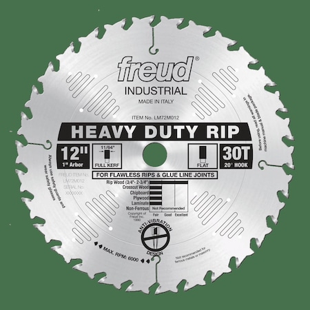 Heavy-Duty Rip Blade, 12