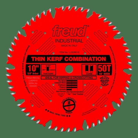 Circular Saw Blade, Carbide, Dia 10 in MPN:LU83R010