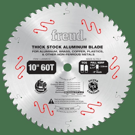 Thick Stock Aluminum Metal Blade, 10 MPN:LU89M010
