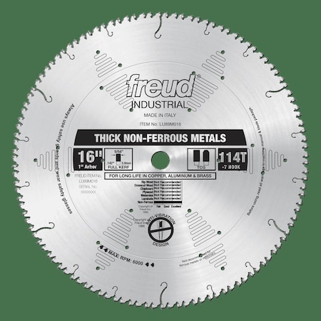 Thick Stock Aluminum Metal Blade, 16 MPN:LU89M016