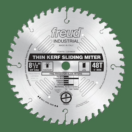 Thin Kerf Sliding Compound Miter Saw Bla MPN:LU91M008