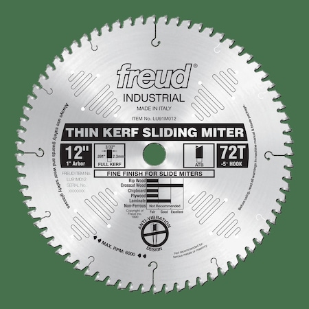 CircularSawBlade, Carbide, Dia:12