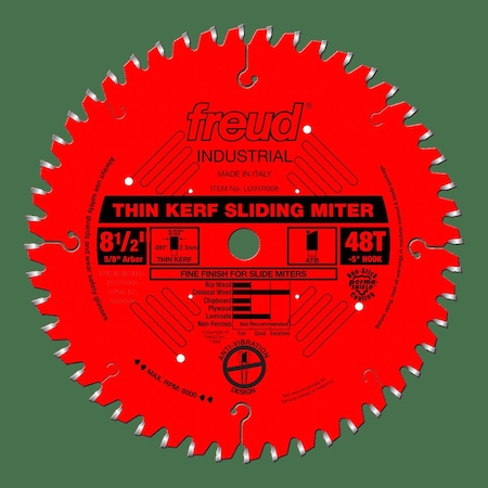 Kerf Sliding Compound Miter Saw Blade, 8 MPN:LU91R008