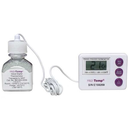 Digital Thermometer, -58 Degrees to 158 Degrees F for Wall or Desk Use MPN:B61000-0200