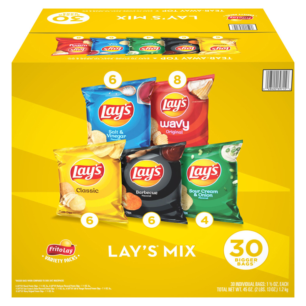 Frito-Lay Potato Chip Variety Mix, 1.5 Oz, Total Qty 30 MPN:028400697156